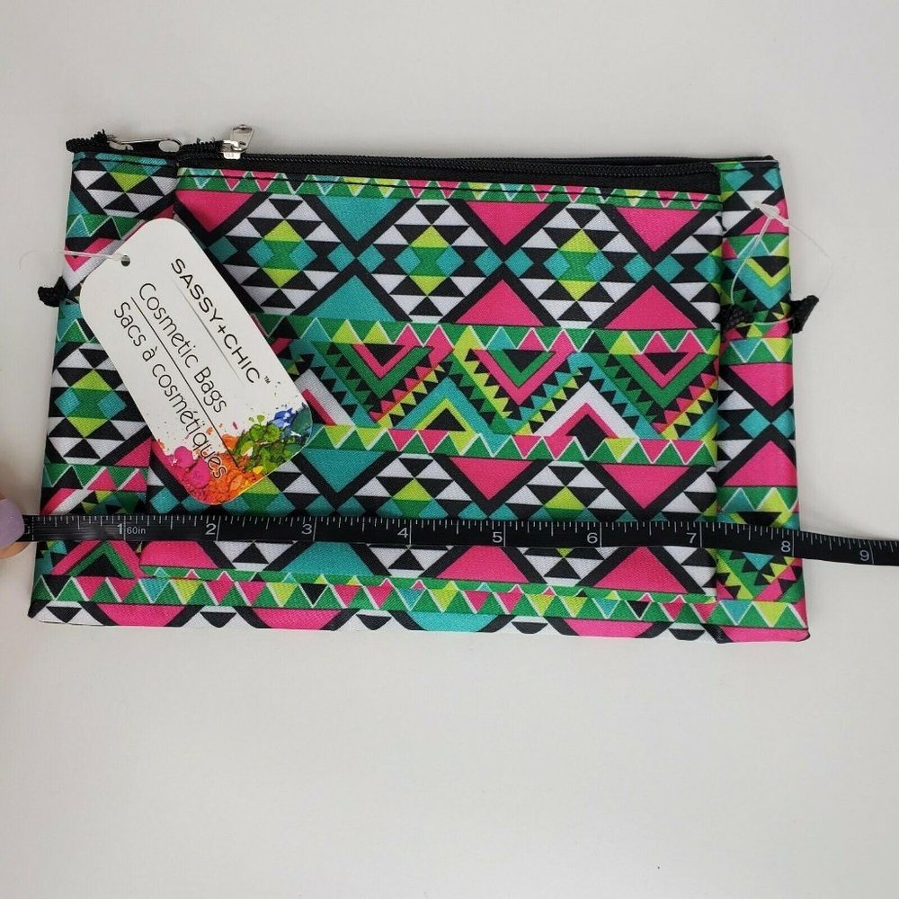 Sassy & Chic 2 Pc Beauty Bag Cosmetic Makeup Bag - Picture 8 of 9